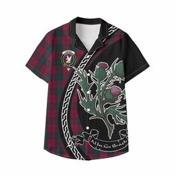 ScotsTee Shop Lindsay Family Crest Tartan Kid Hawaiian Shirt Alba Thistle Inspired