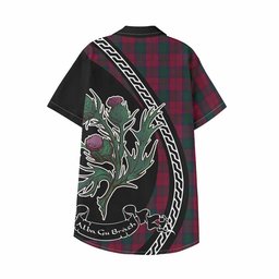 ScotsTee Shop Lindsay Family Crest Tartan Kid Hawaiian Shirt Alba Thistle Inspired