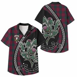 ScotsTee Shop Lindsay Family Crest Tartan Kid Hawaiian Shirt Alba Thistle Inspired