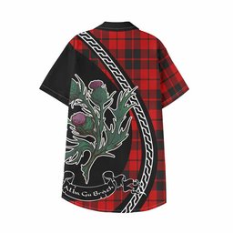 ScotsTee Shop Hogg (Hog) Family Crest Tartan Kid Hawaiian Shirt Alba Thistle Inspired