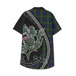ScotsTee Shop Gunn Family Crest Tartan Kid Hawaiian Shirt Alba Thistle Inspired