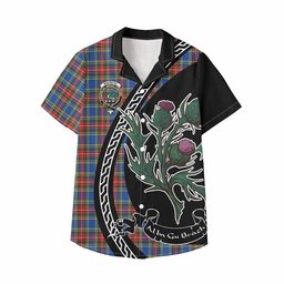ScotsTee Shop MacBeth (McBeth) Family Crest Tartan Kid Hawaiian Shirt Alba Thistle Inspired