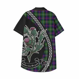 ScotsTee Shop Malcolm Family Crest Tartan Kid Hawaiian Shirt Alba Thistle Inspired