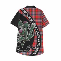 ScotsTee Shop MacFarlane (McFarlane) Family Crest Tartan Kid Hawaiian Shirt Alba Thistle Inspired