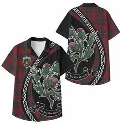 ScotsTee Shop MacDonald (McDonald) of Glencoe Family Crest Tartan Kid Hawaiian Shirt Alba Thistle Inspired