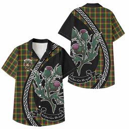 ScotsTee Shop MacMillan (McMillan) Family Crest Tartan Kid Hawaiian Shirt Alba Thistle Inspired
