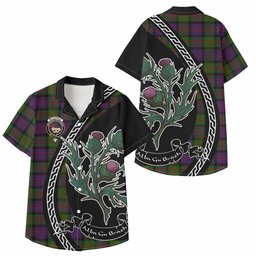 ScotsTee Shop MacDonald (McDonald) Family Crest Tartan Kid Hawaiian Shirt Alba Thistle Inspired