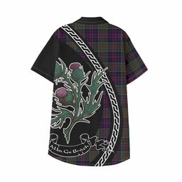 ScotsTee Shop MacDonald (McDonald) of Clanranald Family Crest Tartan Kid Hawaiian Shirt Alba Thistle Inspired