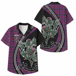 ScotsTee Shop Montgomery Family Crest Tartan Kid Hawaiian Shirt Alba Thistle Inspired
