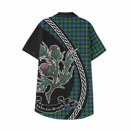 ScotsTee Shop Lamont Family Crest Tartan Kid Hawaiian Shirt Alba Thistle Inspired