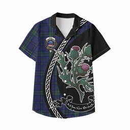 ScotsTee Shop Weir Family Crest Tartan Kid Hawaiian Shirt Alba Thistle Inspired