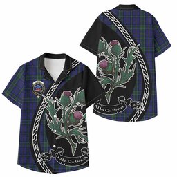 ScotsTee Shop Weir Family Crest Tartan Kid Hawaiian Shirt Alba Thistle Inspired