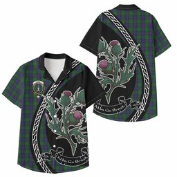 ScotsTee Shop Shaw Family Crest Tartan Kid Hawaiian Shirt Alba Thistle Inspired