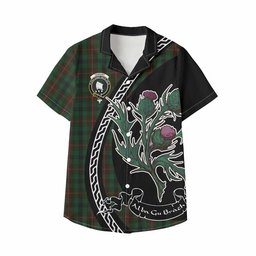 ScotsTee Shop Tennant Family Crest Tartan Kid Hawaiian Shirt Alba Thistle Inspired