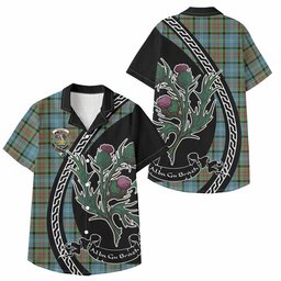 ScotsTee Shop Paisley Family Crest Tartan Kid Hawaiian Shirt Alba Thistle Inspired