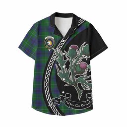 ScotsTee Shop Oliphant Family Crest Tartan Kid Hawaiian Shirt Alba Thistle Inspired