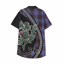 ScotsTee Shop Rutherford Family Crest Tartan Kid Hawaiian Shirt Alba Thistle Inspired
