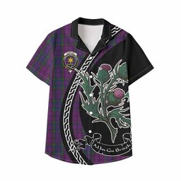 ScotsTee Shop Wardlaw Family Crest Tartan Kid Hawaiian Shirt Alba Thistle Inspired