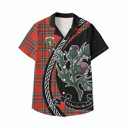 ScotsTee Shop Stewart (Stuart) Family Crest Tartan Kid Hawaiian Shirt Alba Thistle Inspired