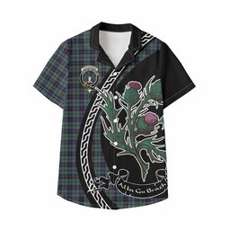 ScotsTee Shop Stephenson (Stevenson) Family Crest Tartan Kid Hawaiian Shirt Alba Thistle Inspired