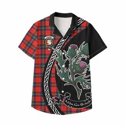 ScotsTee Shop Ruthven Family Crest Tartan Kid Hawaiian Shirt Alba Thistle Inspired