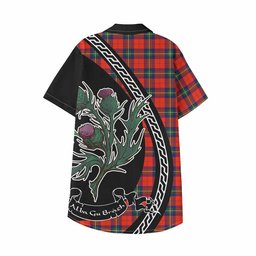 ScotsTee Shop Ruthven Family Crest Tartan Kid Hawaiian Shirt Alba Thistle Inspired