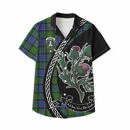 ScotsTee Shop Paterson Family Crest Tartan Kid Hawaiian Shirt Alba Thistle Inspired