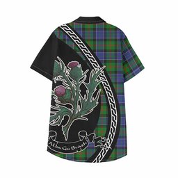 ScotsTee Shop Paterson Family Crest Tartan Kid Hawaiian Shirt Alba Thistle Inspired
