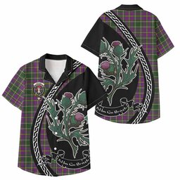 ScotsTee Shop Taylor (Tailyour) Family Crest Tartan Kid Hawaiian Shirt Alba Thistle Inspired