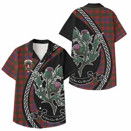 ScotsTee Shop Ross Family Crest Tartan Kid Hawaiian Shirt Alba Thistle Inspired