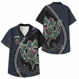 ScotsTee Shop Sempill (Semple) Family Crest Tartan Kid Hawaiian Shirt Alba Thistle Inspired