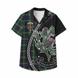 ScotsTee Shop Sutherland Family Crest Tartan Kid Hawaiian Shirt Alba Thistle Inspired