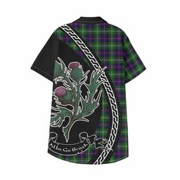 ScotsTee Shop Sutherland Family Crest Tartan Kid Hawaiian Shirt Alba Thistle Inspired