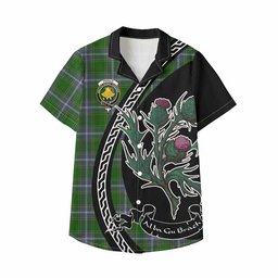 ScotsTee Shop Pringle Family Crest Tartan Kid Hawaiian Shirt Alba Thistle Inspired