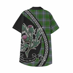 ScotsTee Shop Pringle Family Crest Tartan Kid Hawaiian Shirt Alba Thistle Inspired