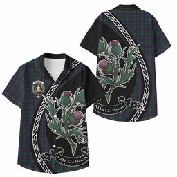 ScotsTee Shop Urquhart Family Crest Tartan Kid Hawaiian Shirt Alba Thistle Inspired
