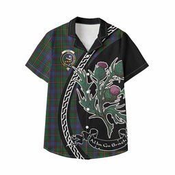 ScotsTee Shop Skene Family Crest Tartan Kid Hawaiian Shirt Alba Thistle Inspired