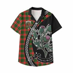 ScotsTee Shop Pollock Family Crest Tartan Kid Hawaiian Shirt Alba Thistle Inspired