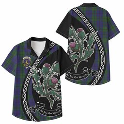 ScotsTee Shop Strachan Family Crest Tartan Kid Hawaiian Shirt Alba Thistle Inspired
