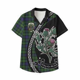 ScotsTee Shop Rollo Family Crest Tartan Kid Hawaiian Shirt Alba Thistle Inspired