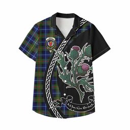ScotsTee Shop Smith Family Crest Tartan Kid Hawaiian Shirt Alba Thistle Inspired