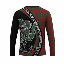 ScotsTee Shop Scottish Drummond Family Crest Tartan Cotton T-shirt Alba Thistle Inspired