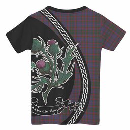 ScotsTee Shop Scottish Cumming Family Crest Tartan Cotton T-shirt Alba Thistle Inspired