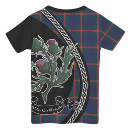 ScotsTee Shop Scottish Agnew Family Crest Tartan Cotton T-shirt Alba Thistle Inspired