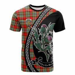 ScotsTee Shop Scottish Chattan Family Crest Tartan Cotton T-shirt Alba Thistle Inspired