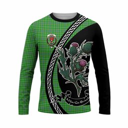 ScotsTee Shop Scottish Currie Family Crest Tartan Cotton T-shirt Alba Thistle Inspired