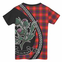 ScotsTee Shop Scottish Abernethy Family Crest Tartan Cotton T-shirt Alba Thistle Inspired