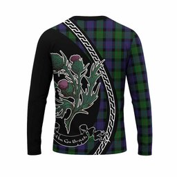 ScotsTee Shop Scottish Blair Family Crest Tartan Cotton T-shirt Alba Thistle Inspired
