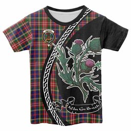 ScotsTee Shop Scottish Christie Family Crest Tartan Cotton T-shirt Alba Thistle Inspired
