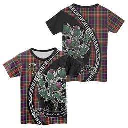ScotsTee Shop Scottish Christie Family Crest Tartan Cotton T-shirt Alba Thistle Inspired